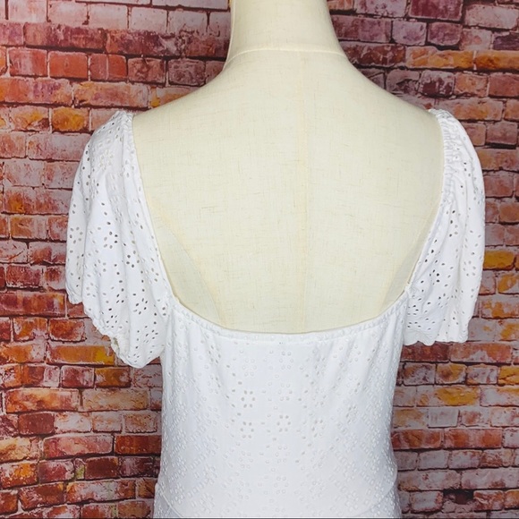 Windsor White Friendly Flirt Eyelet Mini Dress - Picture 5 of 12